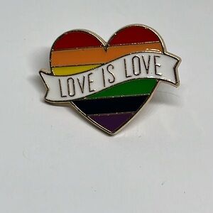 2/$14 LGBTQ Pride Rainbow love is‎ love brooch lapel pin backpack pin hat pin